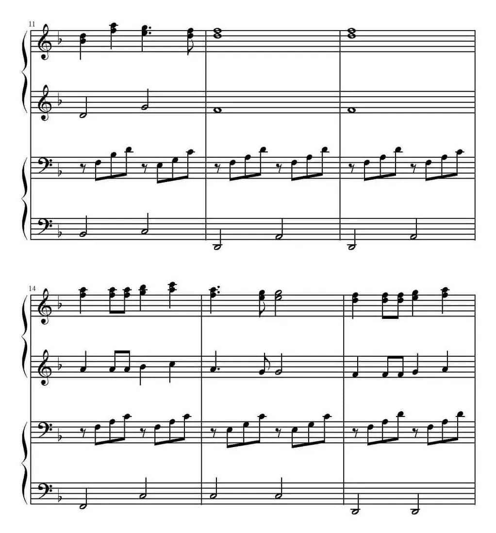 虫儿飞（高娟伟编配、四手联弹）