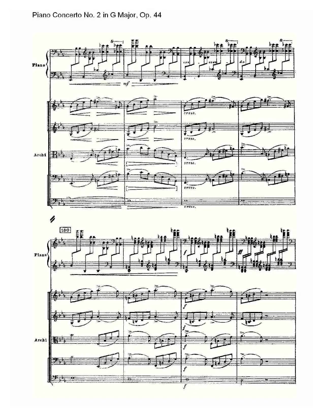 G大调第二钢琴协奏曲, Op.44第一乐章（一）