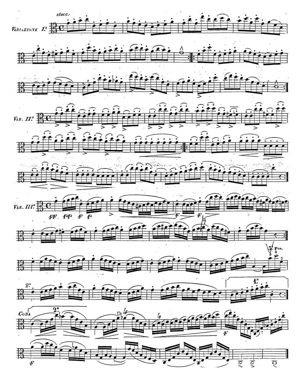 卡瓦利尼《中提琴演奏教程》练习曲