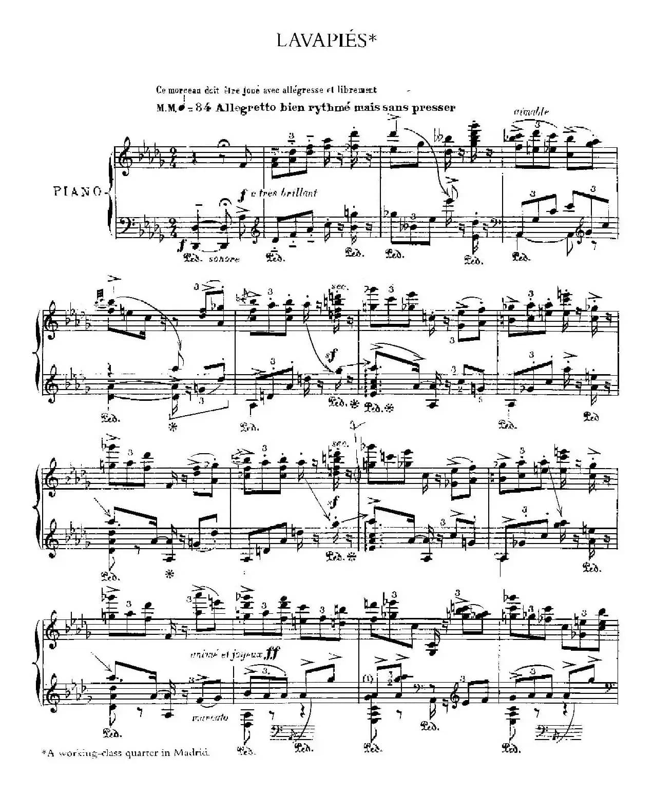 伊贝利亚组曲：LAVAPIES