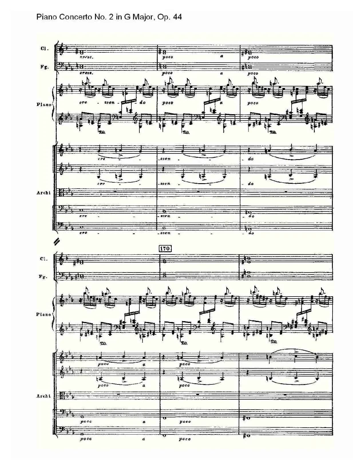 G大调第二钢琴协奏曲, Op.44第一乐章（一）