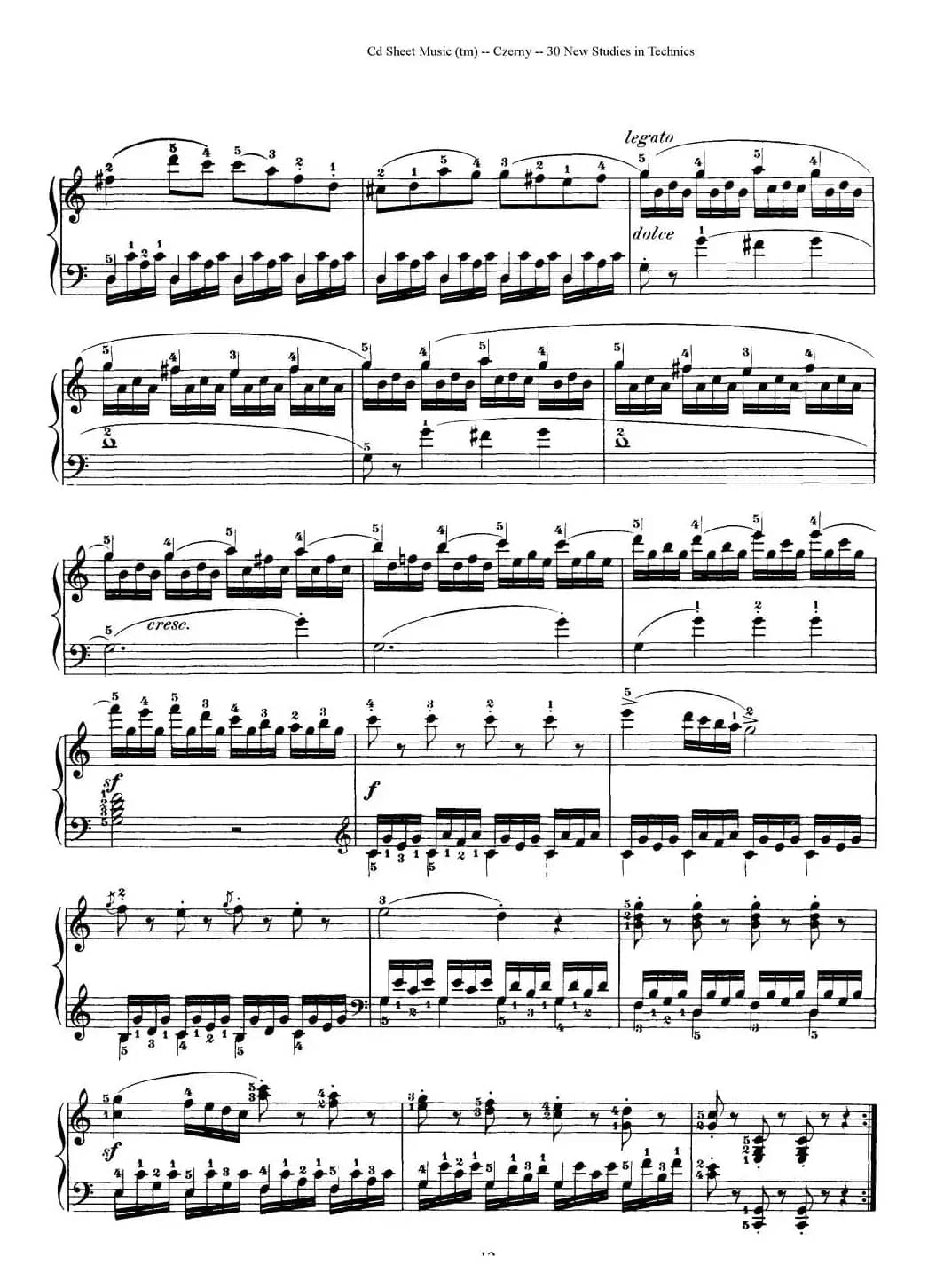 Czerny - 30 New Studies - 7（车尔尼Op849 - 30首练习曲）