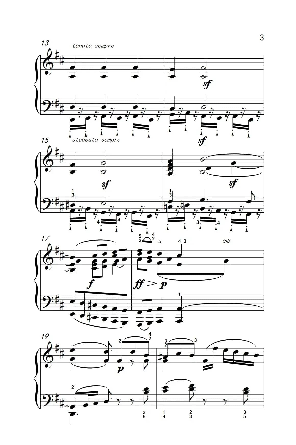 奏鸣曲 Opus 2 Nr.2 第二乐章（贝多芬奏鸣曲集 1）