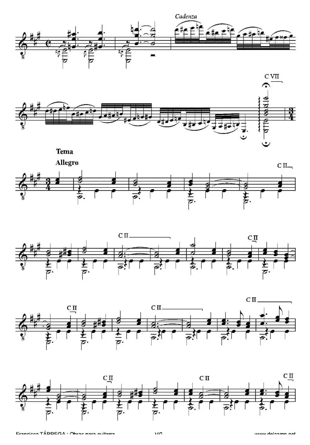 EL CARNAVAL DE VENECIA(Grande variaciones sobre un tema de Niccolo Paganini)（古典吉他）