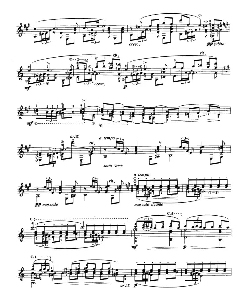 卡狄斯（歌曲）（古典吉他）