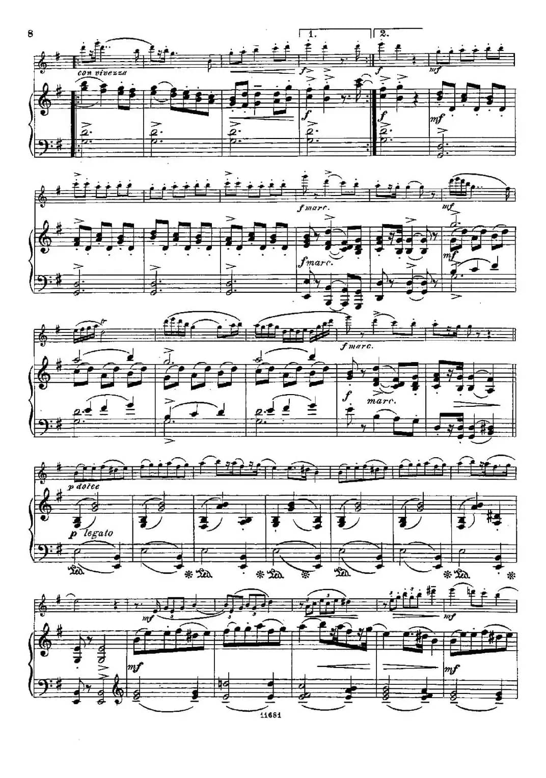 Fantaisies nationales. Suedois.（Op.59 No.4）（长笛+钢琴伴奏）