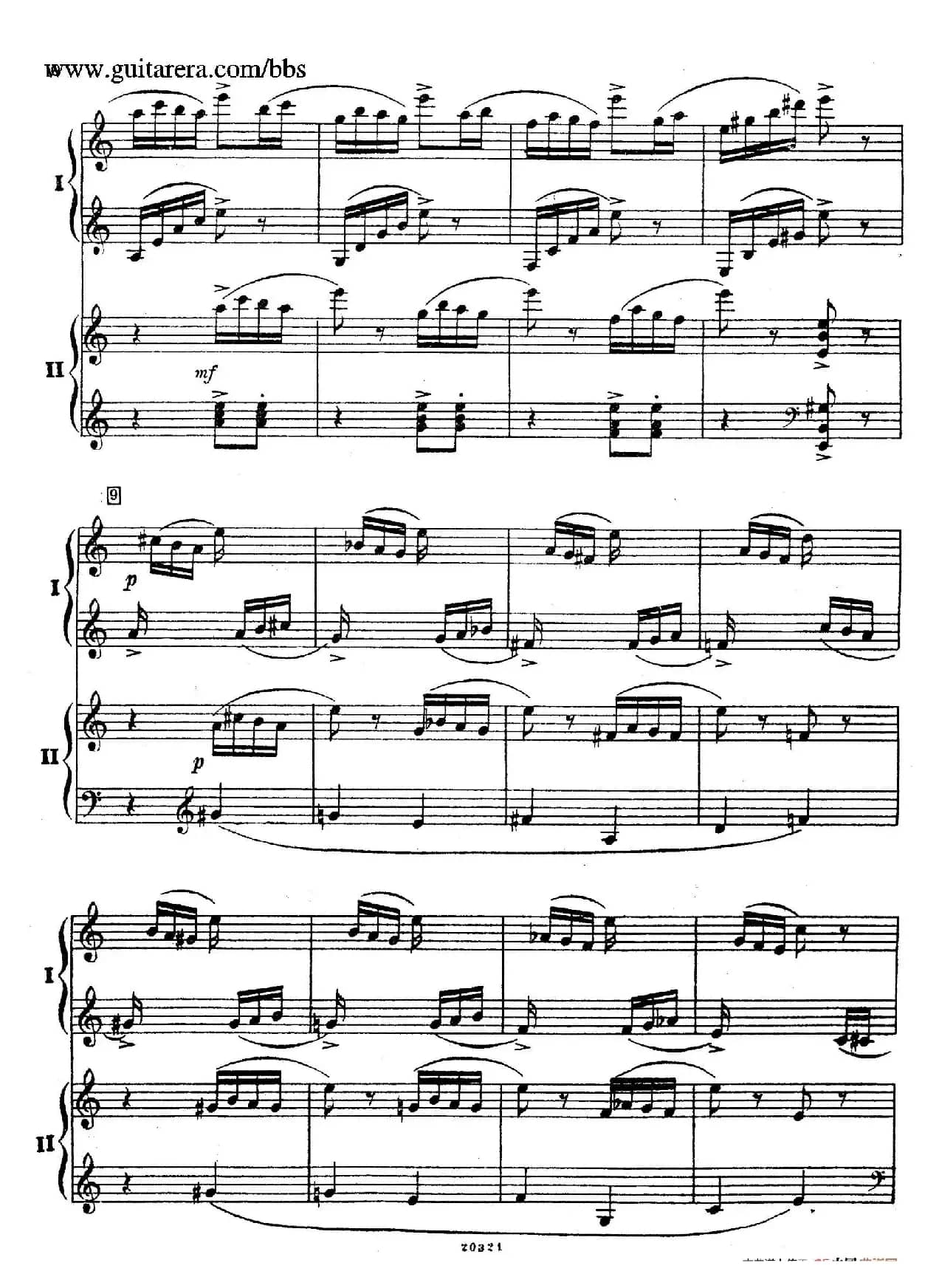 Rhapsody On A Theme Of Paganini Op.43（帕格尼尼主题狂想曲·双钢琴）（P1——20）