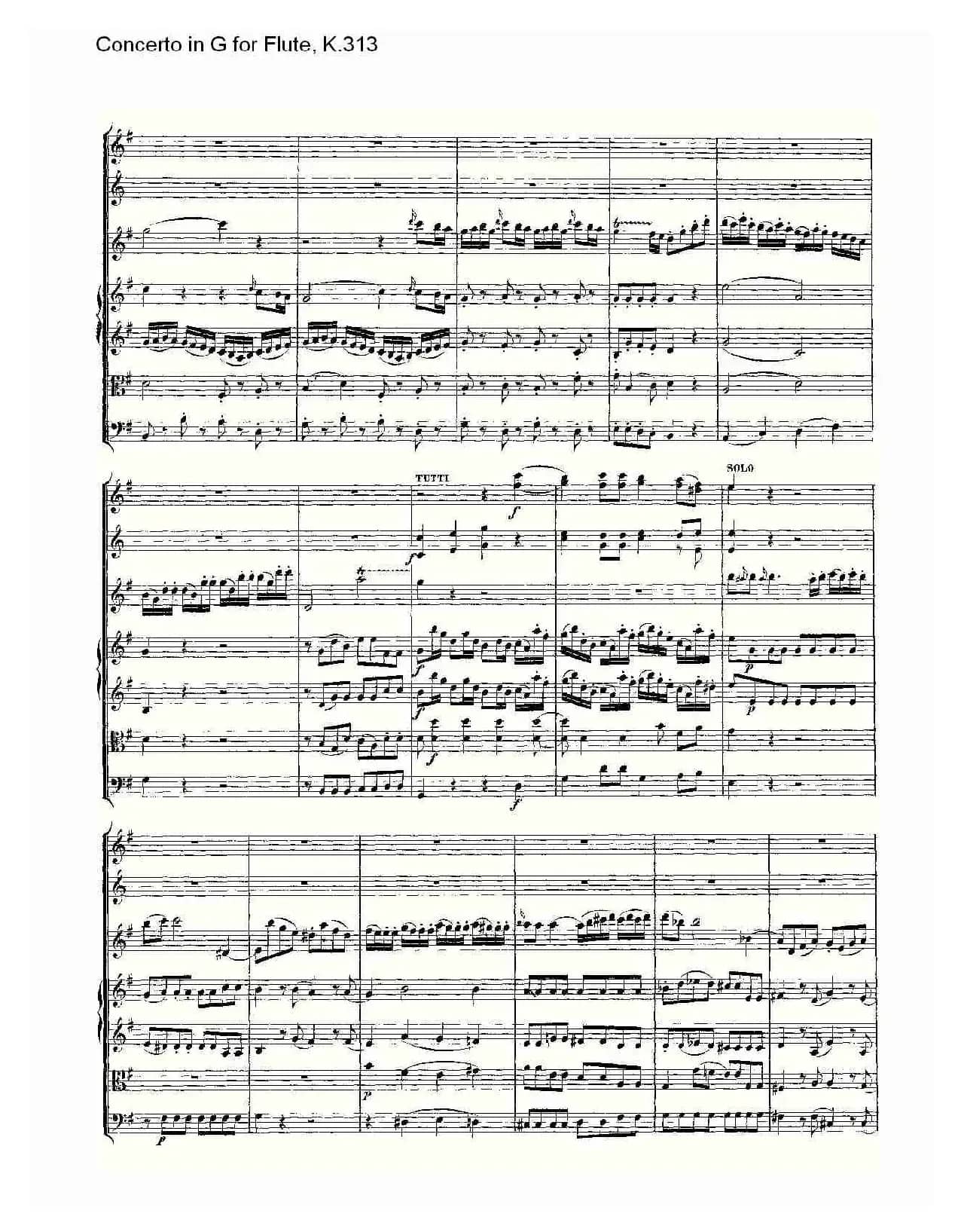 Concerto in G for Flute, K.313（G调长笛协奏曲, K.313）