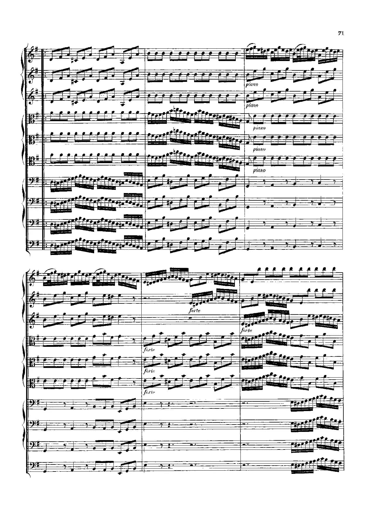 勃兰登堡第三协奏曲（弦乐合奏总谱）