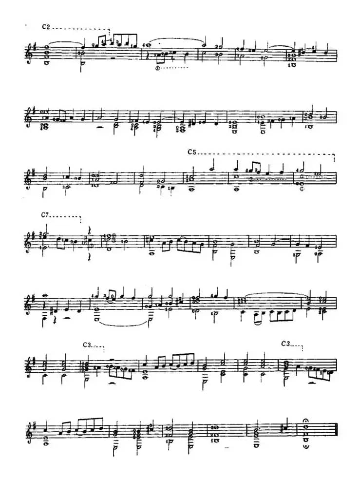 皇帝之歌（古典吉他）