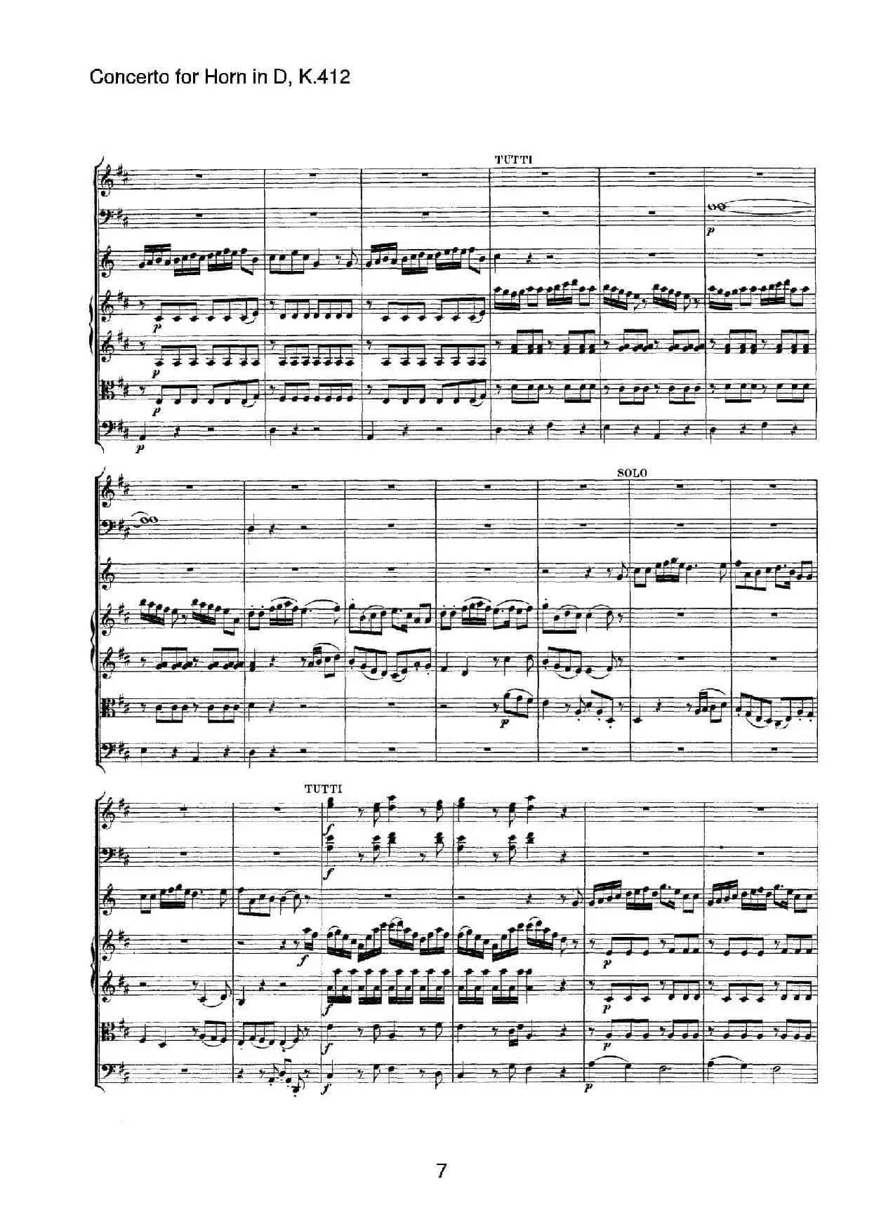 Concerto for Horn in D，K.412（D大调第一圆号协奏曲K412号作品）