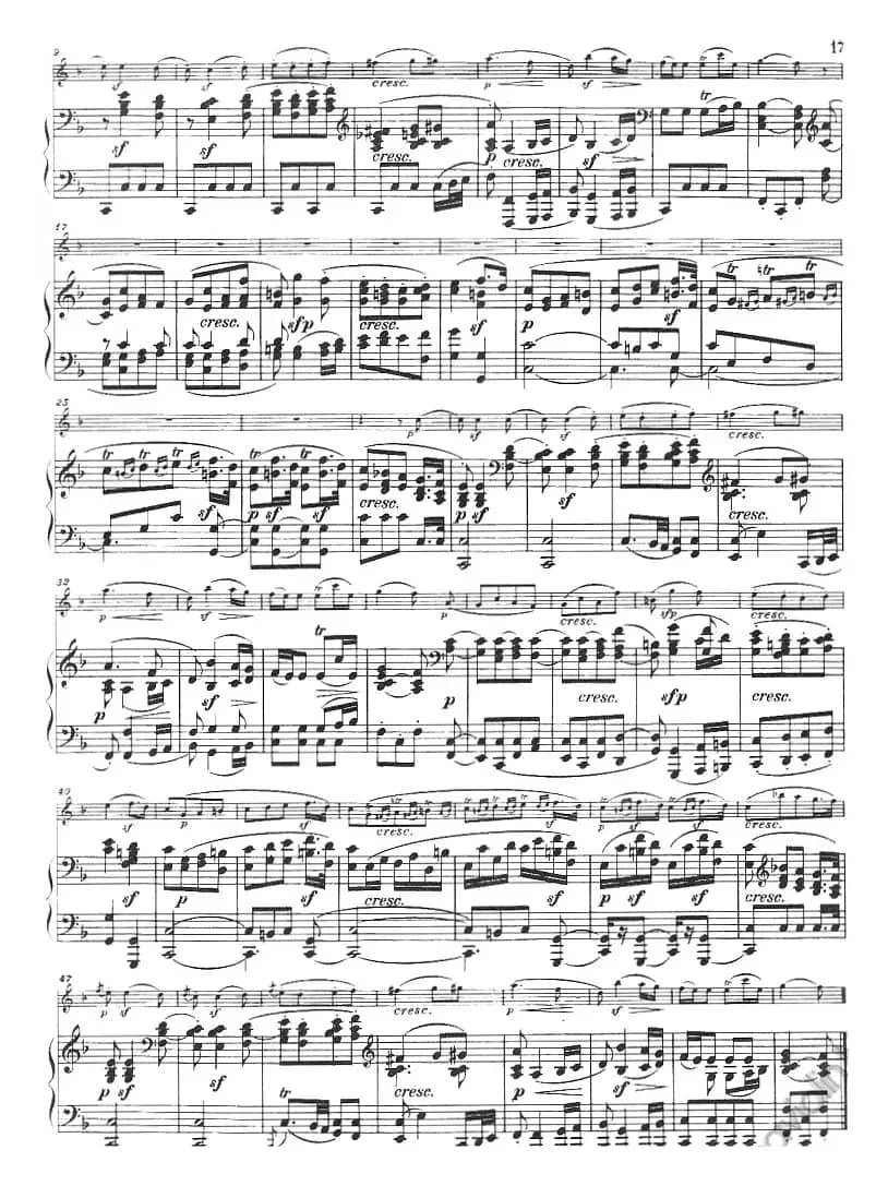 献给好友鲁道尔夫·克鲁采：奏鸣曲（A大调、小提琴+钢琴伴奏）