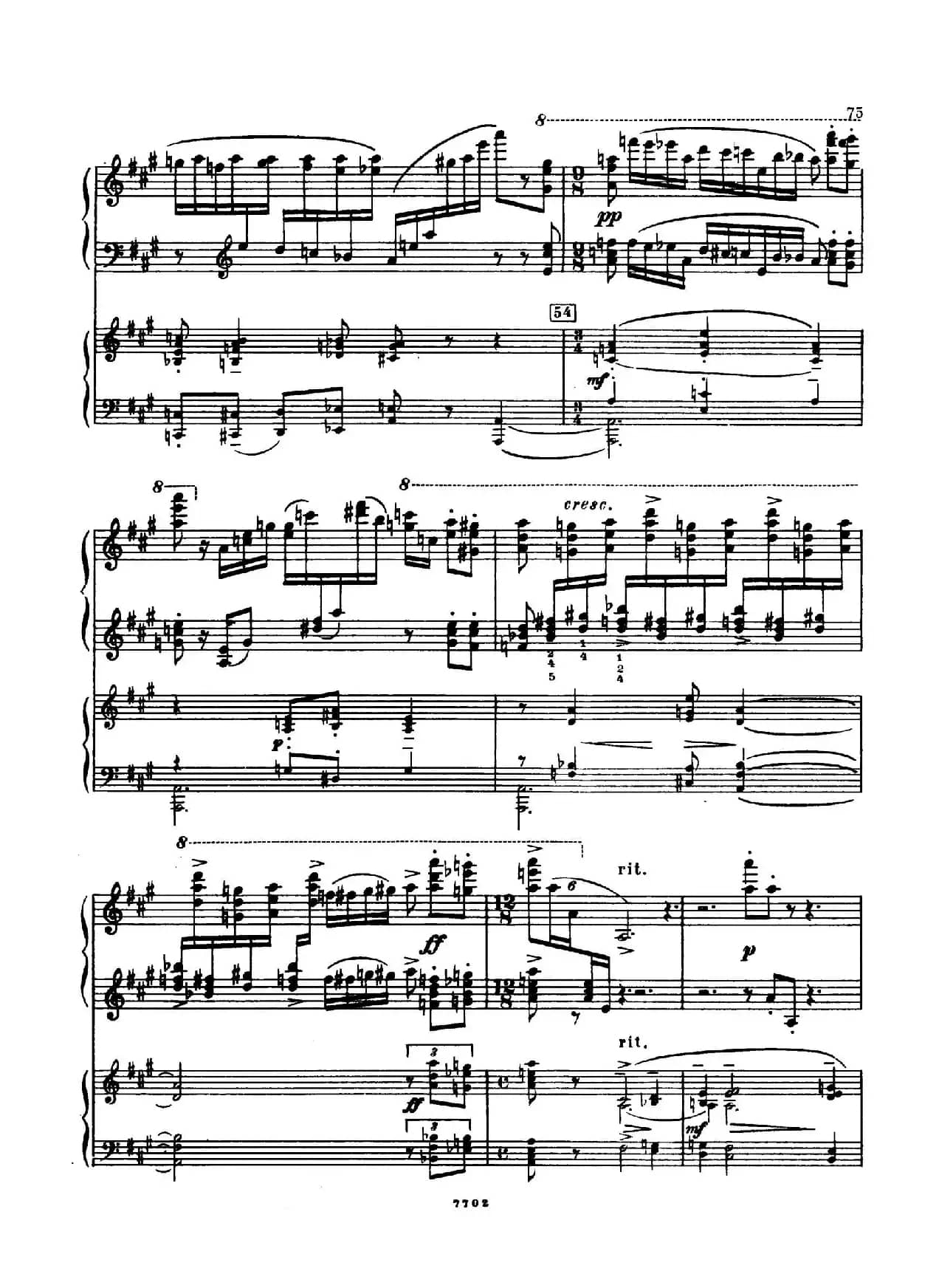 升f小调第一钢琴协奏曲 Op.1（双钢琴版）