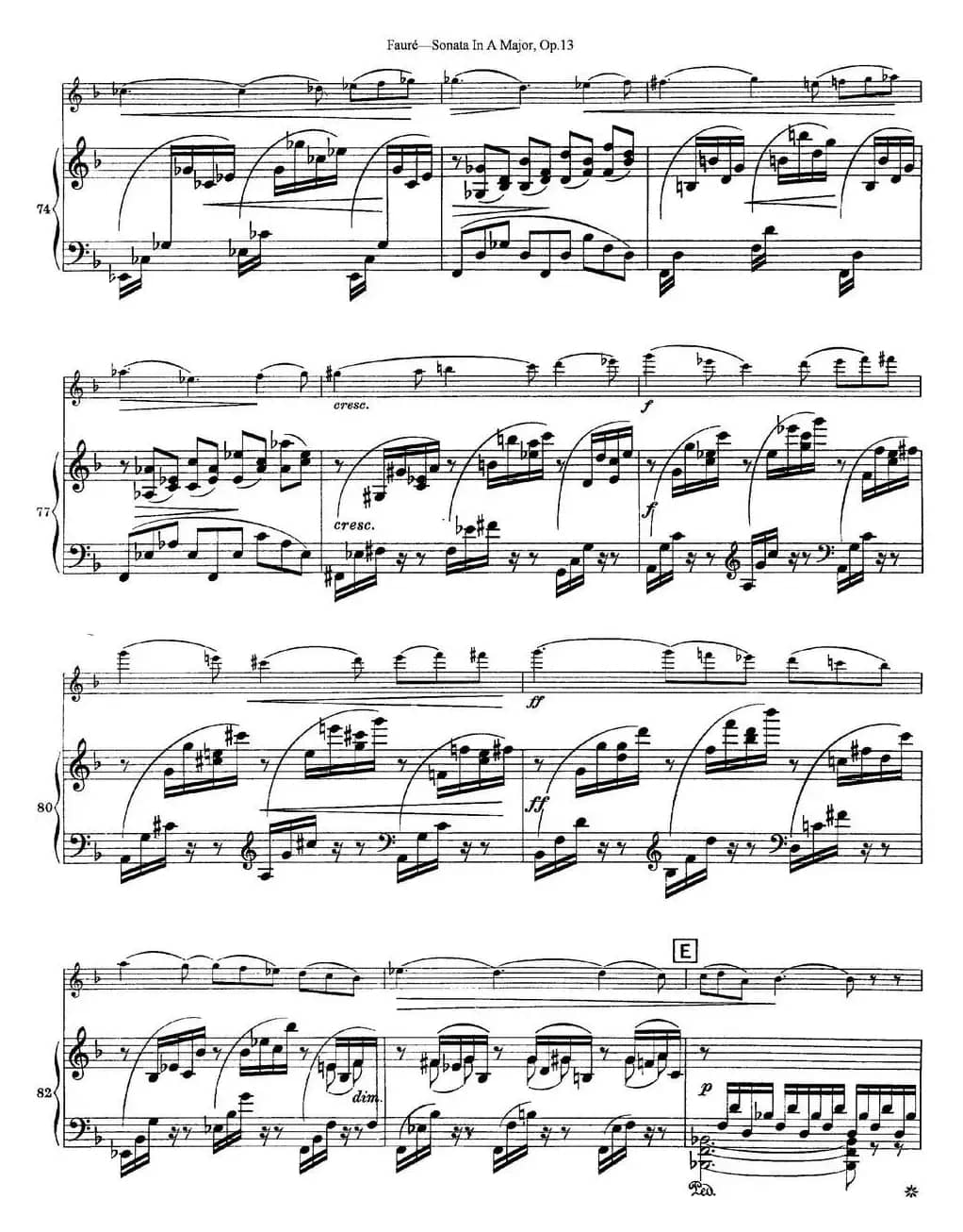 Violin Sonata No.1 Op.13（小提琴+钢琴伴奏）
