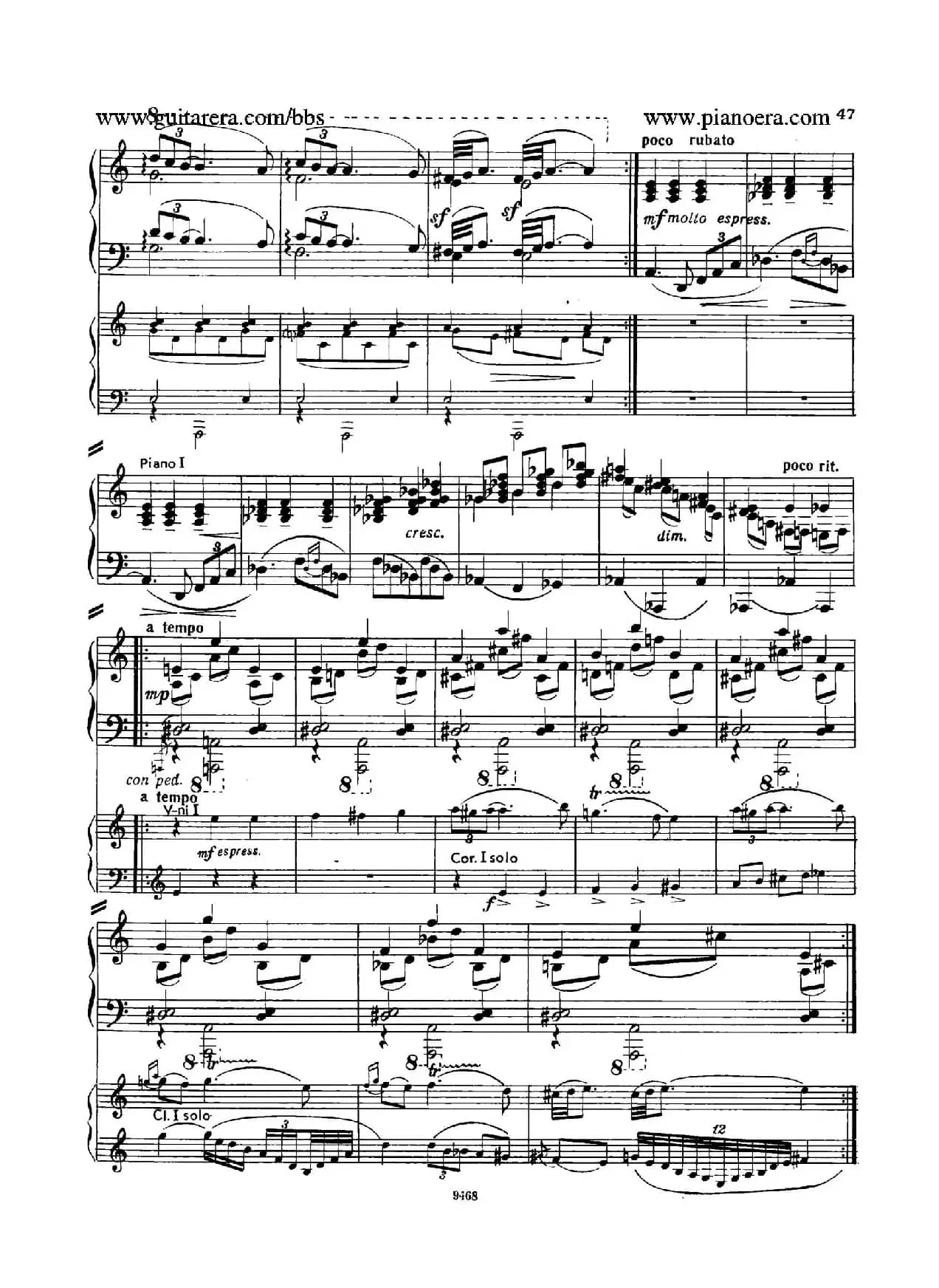 Piano Concerto in D-flat Major Op.37（降D大调钢琴协奏曲·Ⅱ·双钢琴）