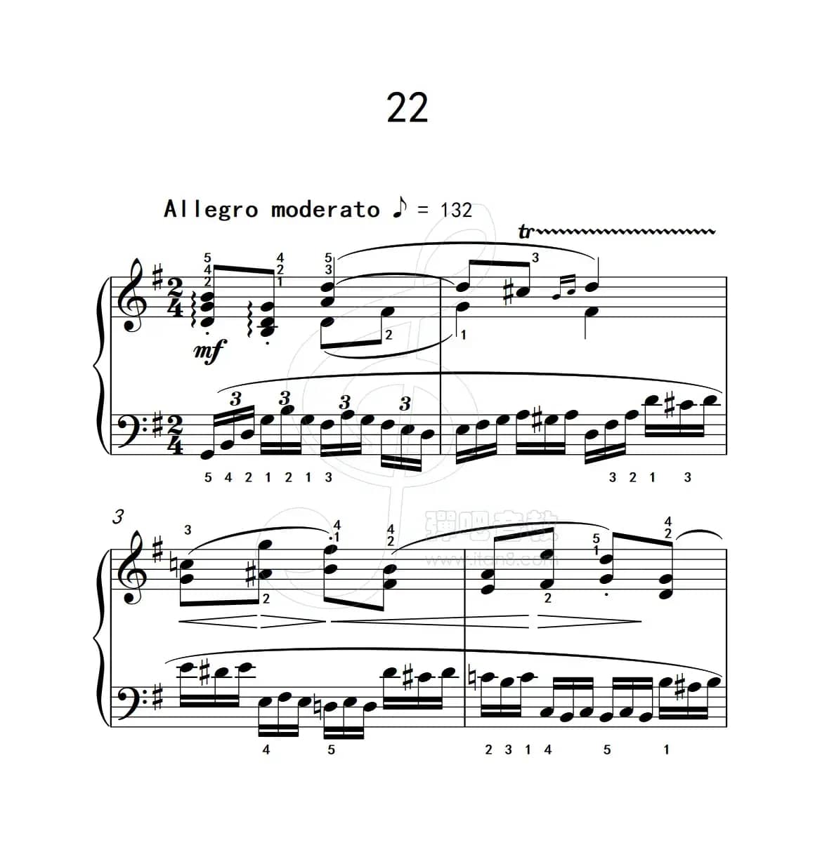 练习曲 22（克拉莫钢琴练习曲60首）