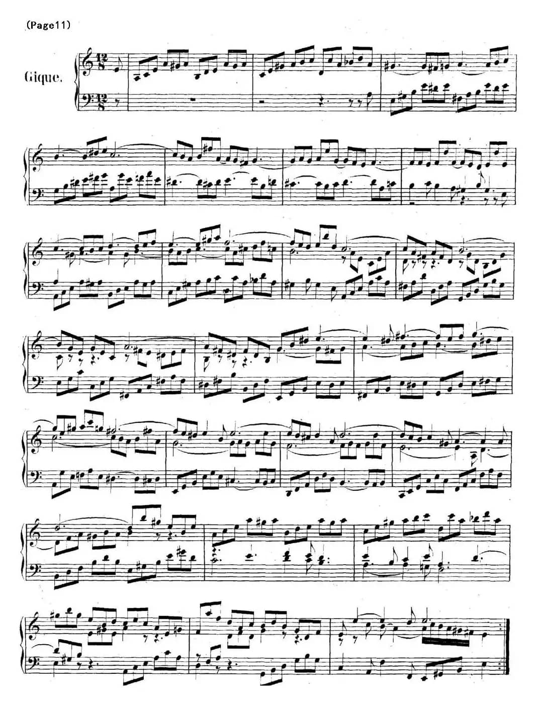 帕蒂塔6首德国组曲（No.3 a小调 巴赫 Partita a Minor BWV 827）