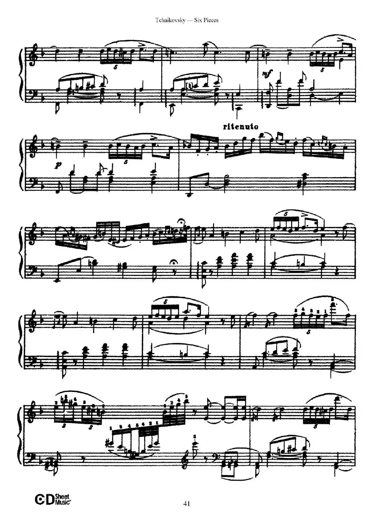 Six Pieces Op.51（6首小品·5）