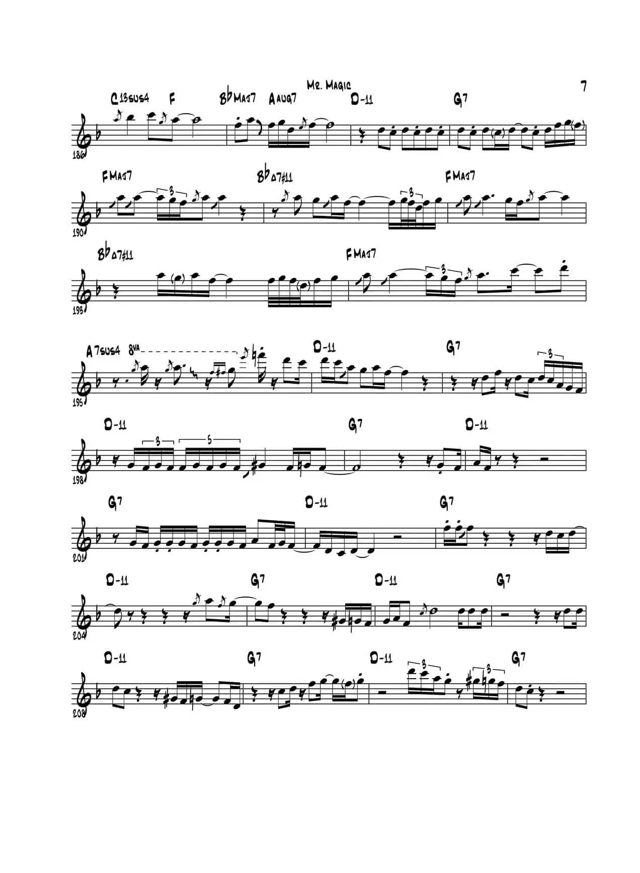 Mr Magic（次中音萨克斯）