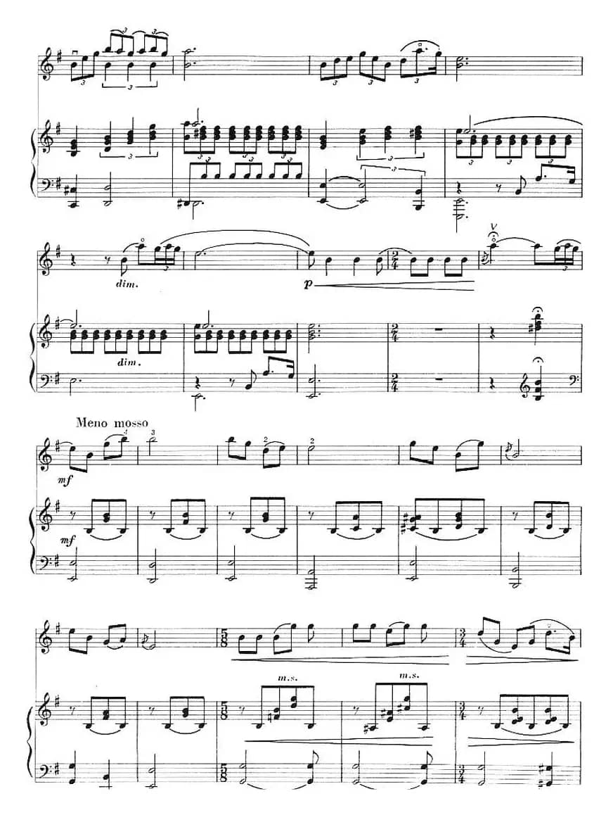 红河山歌（小提琴+钢琴伴奏）