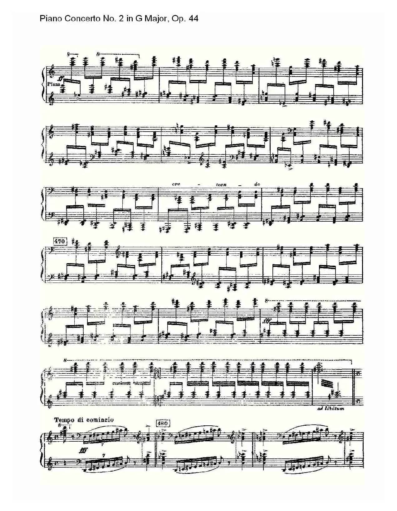 G大调第二钢琴协奏曲, Op.44第一乐章（二）