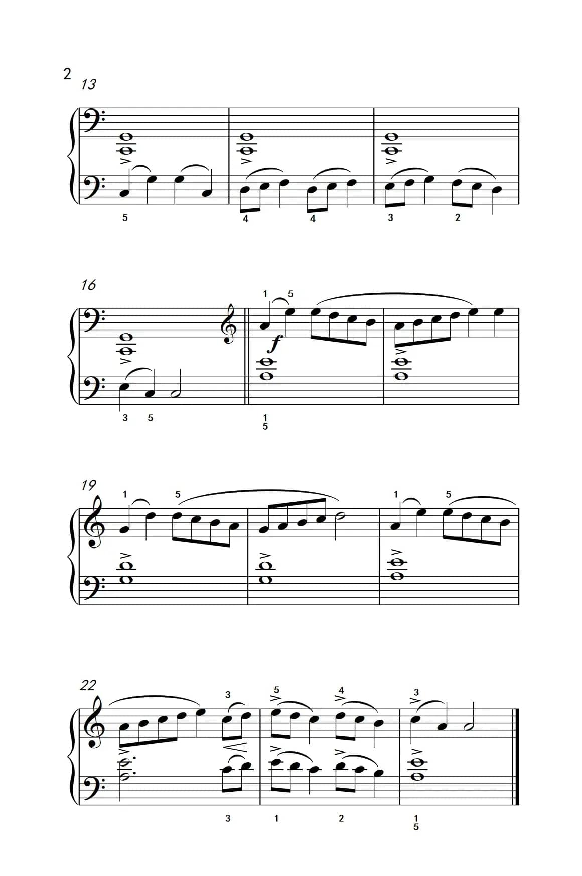 在爱尔兰草原上（约翰·汤普森 成人钢琴教程 第一册）