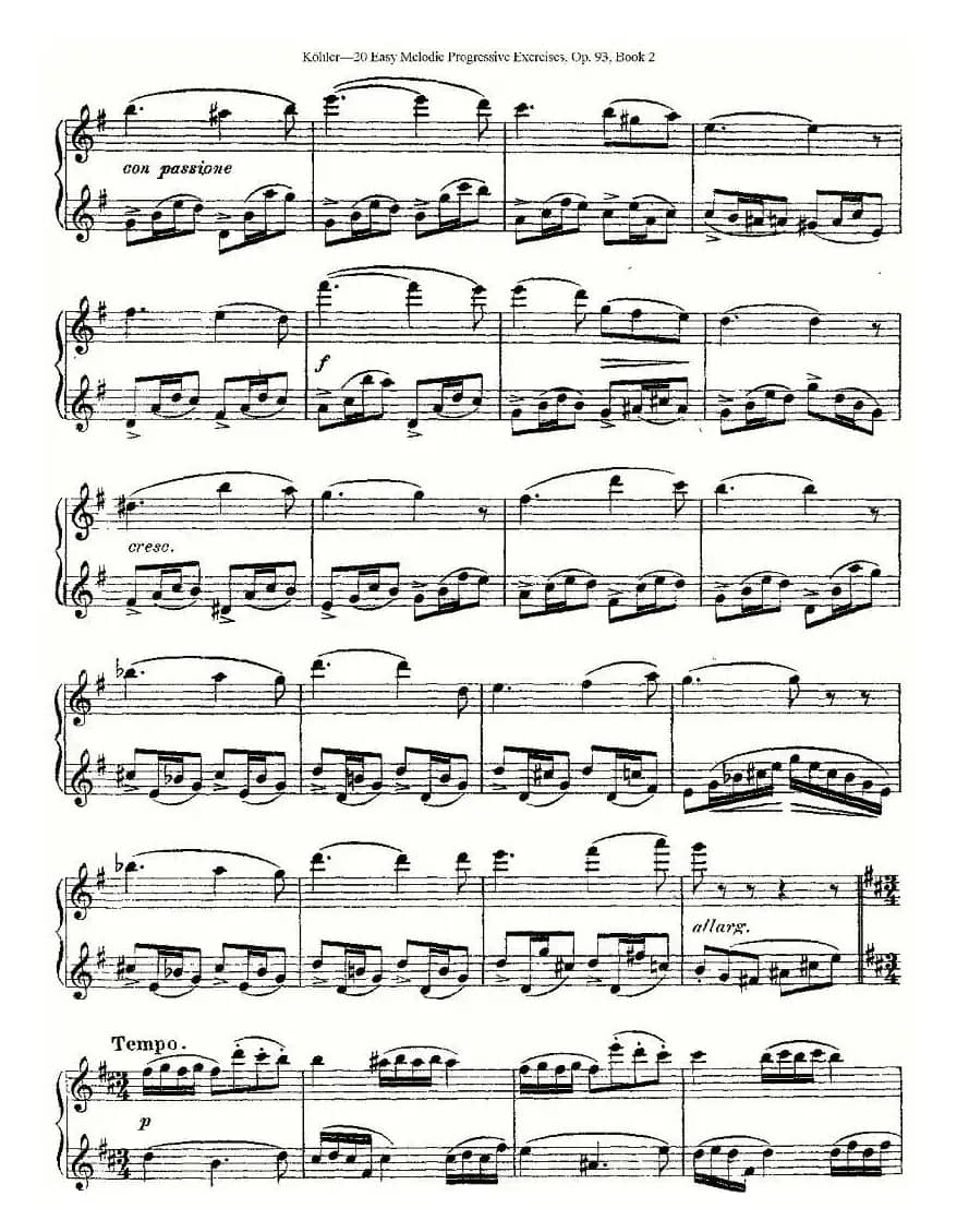 柯勒练习曲作品93号（二）
