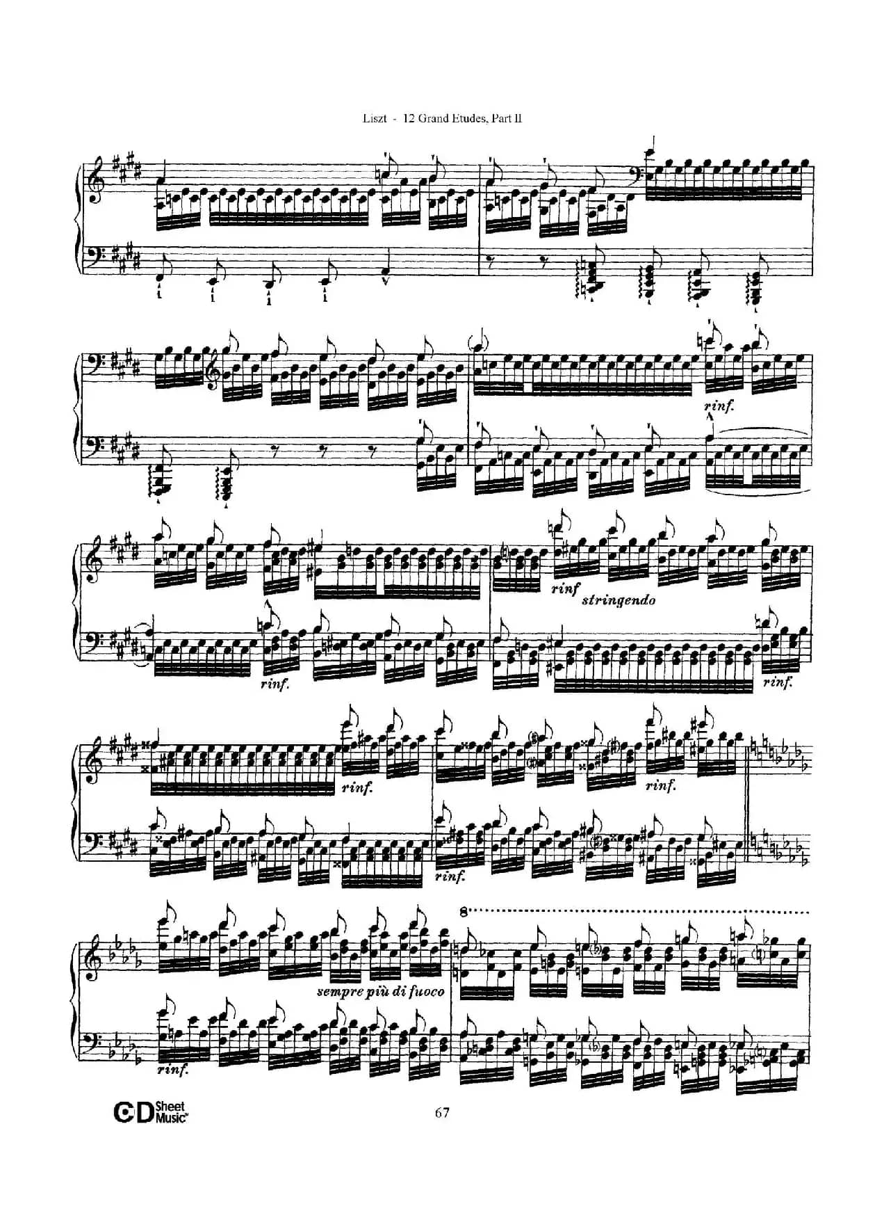 12 Grand Etudes S.137（12首华丽的练习曲·12）