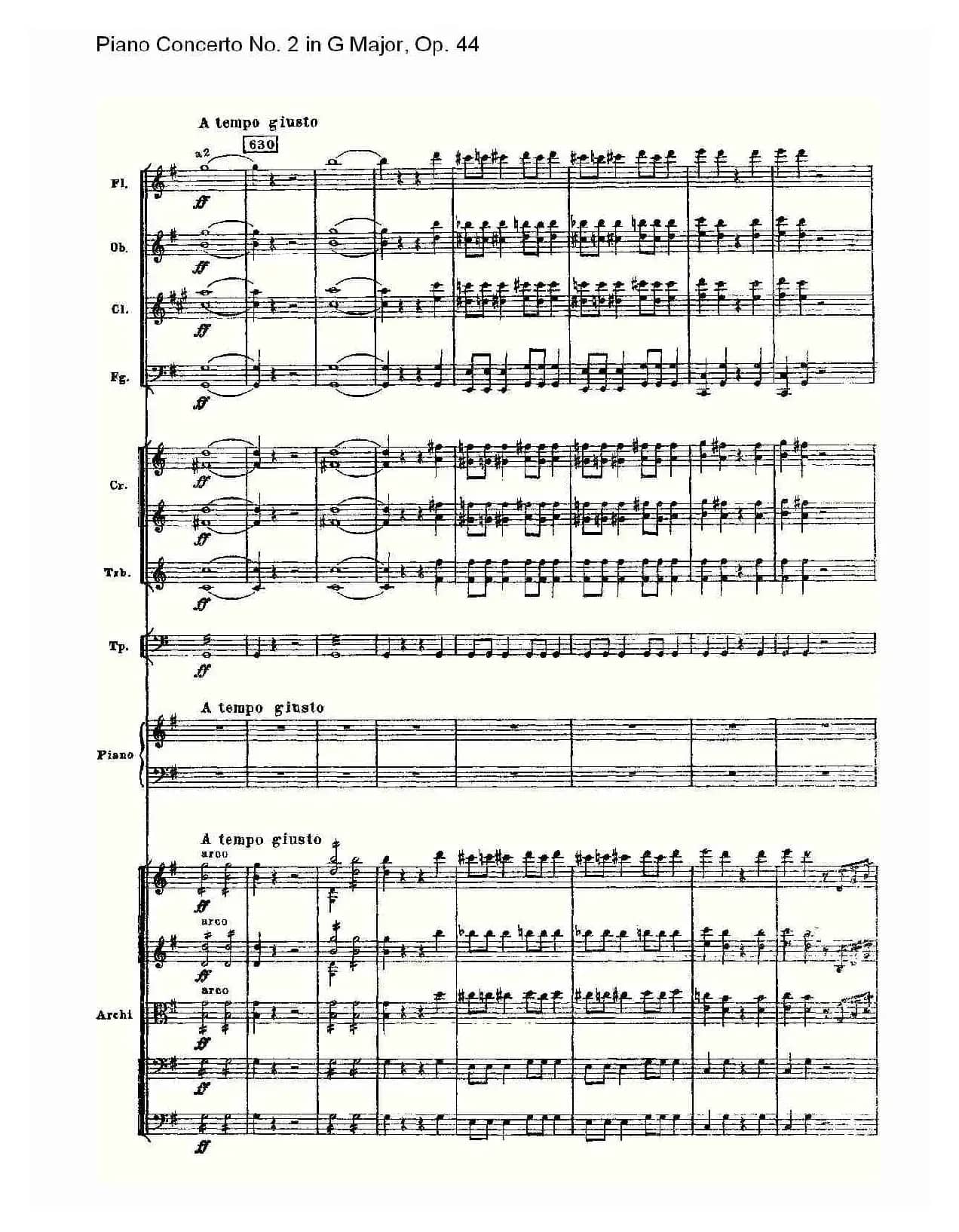 G大调第二钢琴协奏曲, Op.44第一乐章（三）