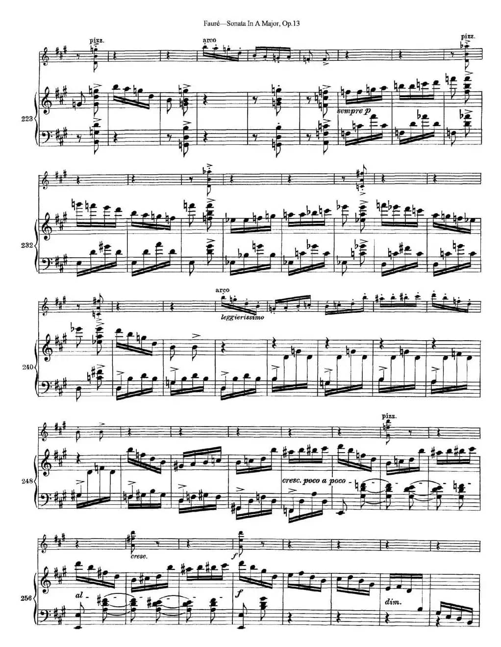 Violin Sonata No.1 Op.13（小提琴+钢琴伴奏）