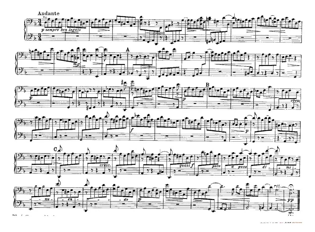 Brandenburg Concerto No.2 in F Major BWV.1047(F大调第二勃兰登堡协奏曲·四手联弹版)