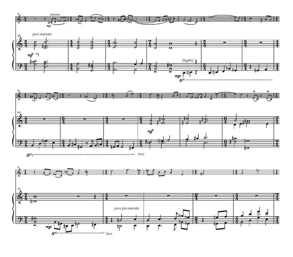 Sonata Poema aenigmaticum（小提琴+钢琴伴奏、3rd movement）