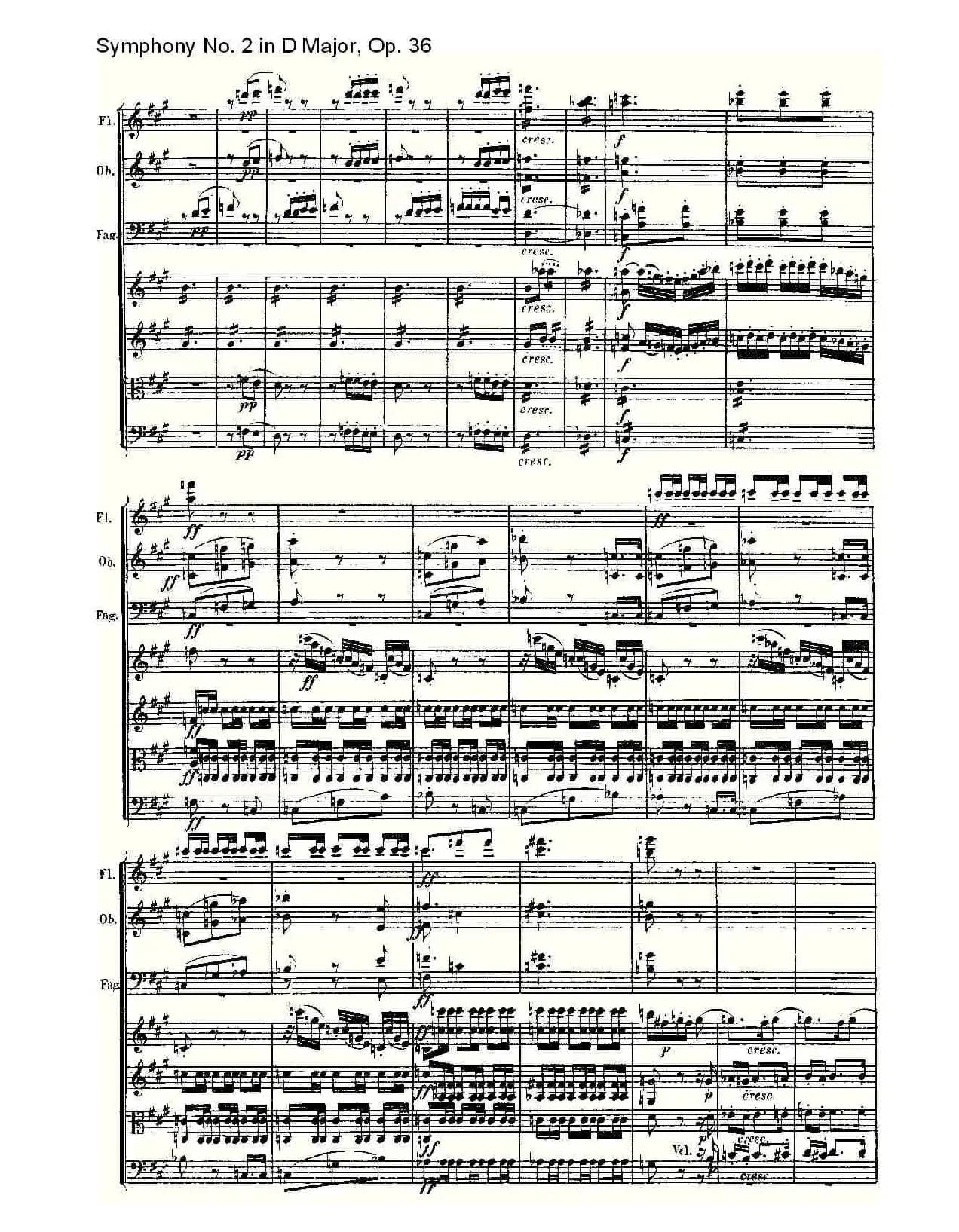 D大调第二交响曲 Op.36 第二乐章