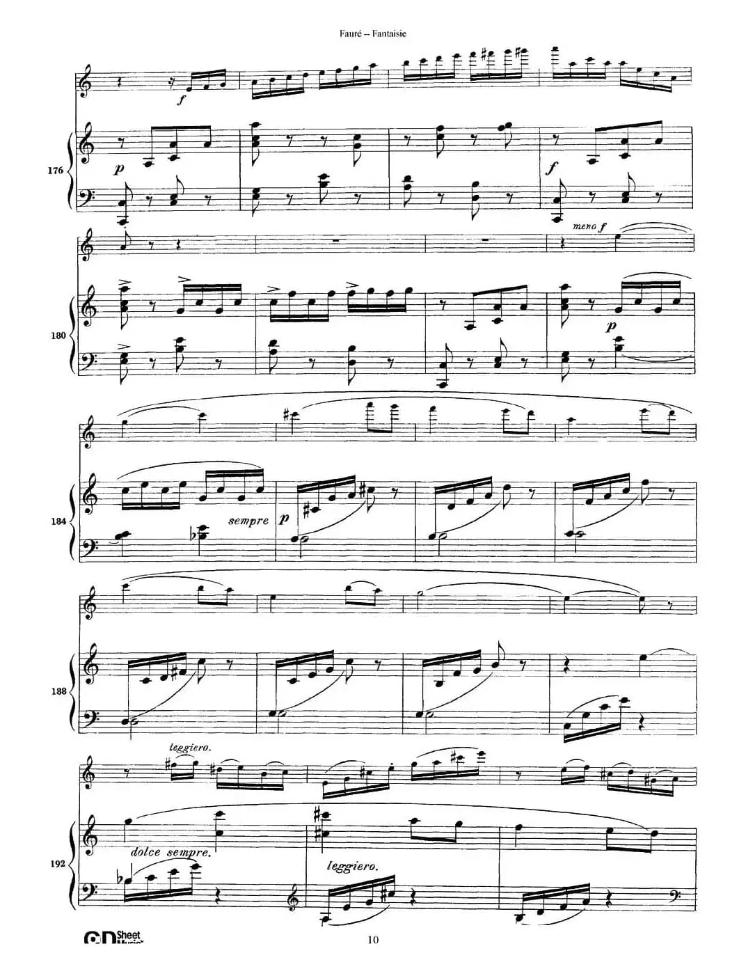 Fantaisie Op.79（幻想曲 作品79号）（长笛+钢琴伴奏）