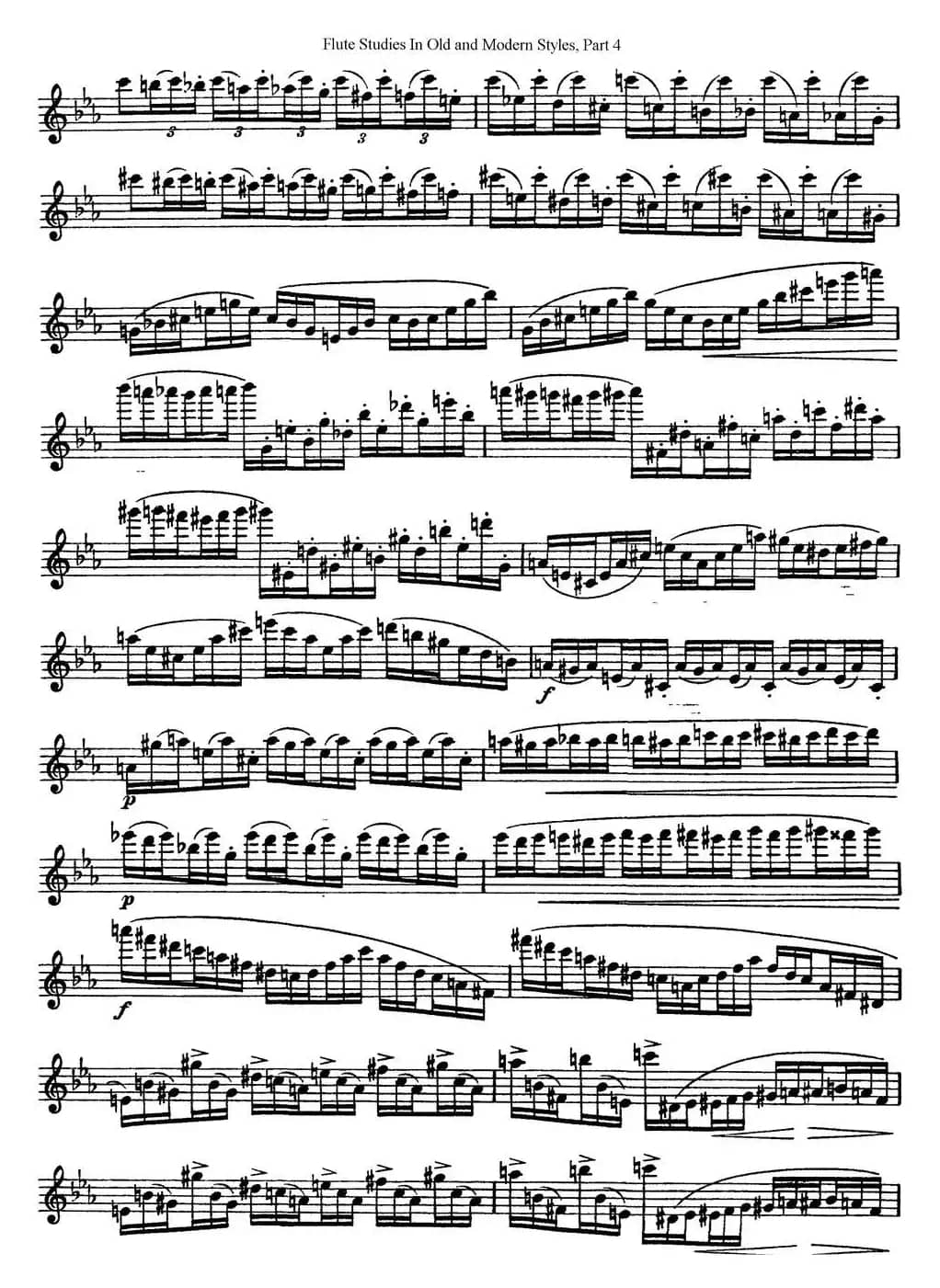 斯勒新老风格长笛练习重奏曲（第四部分）（NO.19）