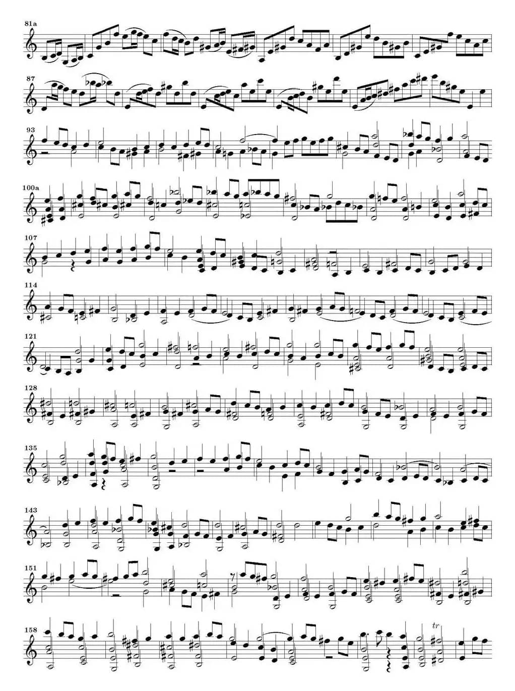 Bach Sonata BWV1005（无伴奏小提琴组曲）