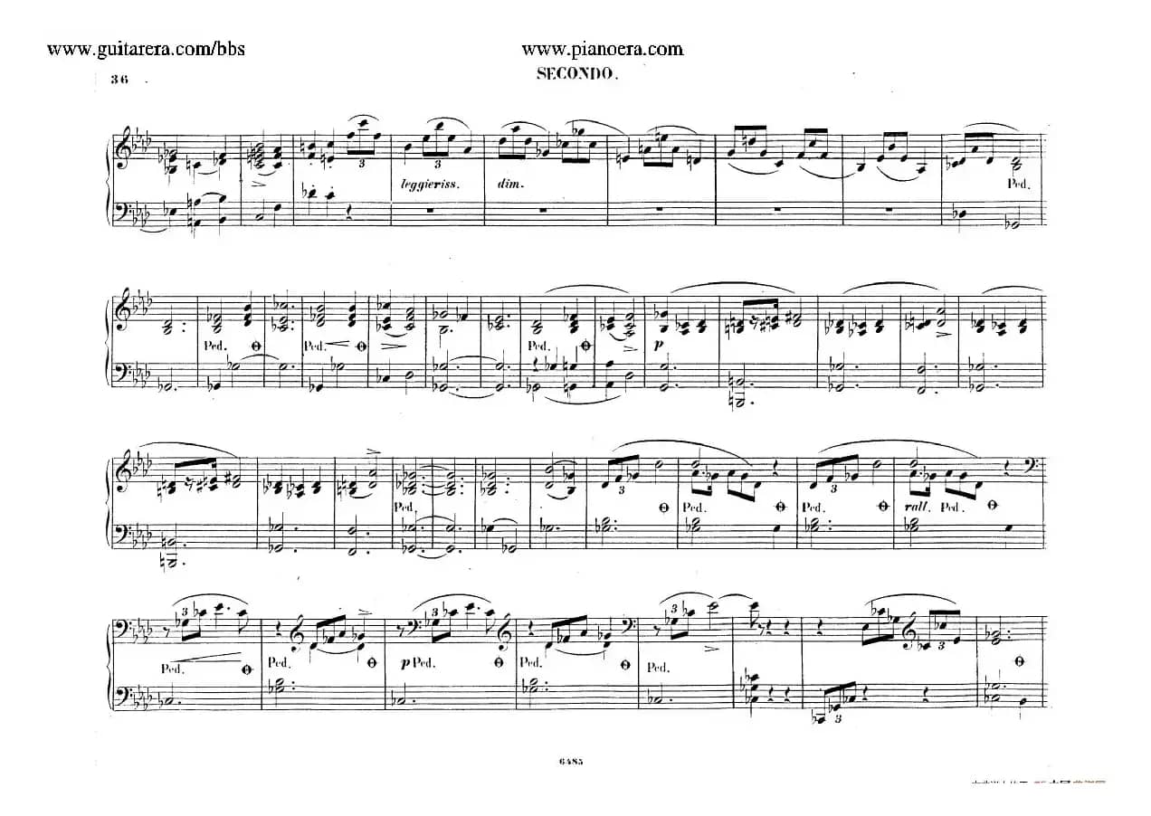 Piano Concerto No.2 in f Minor Op.21（f小调第二钢琴协奏曲·四手联弹版）