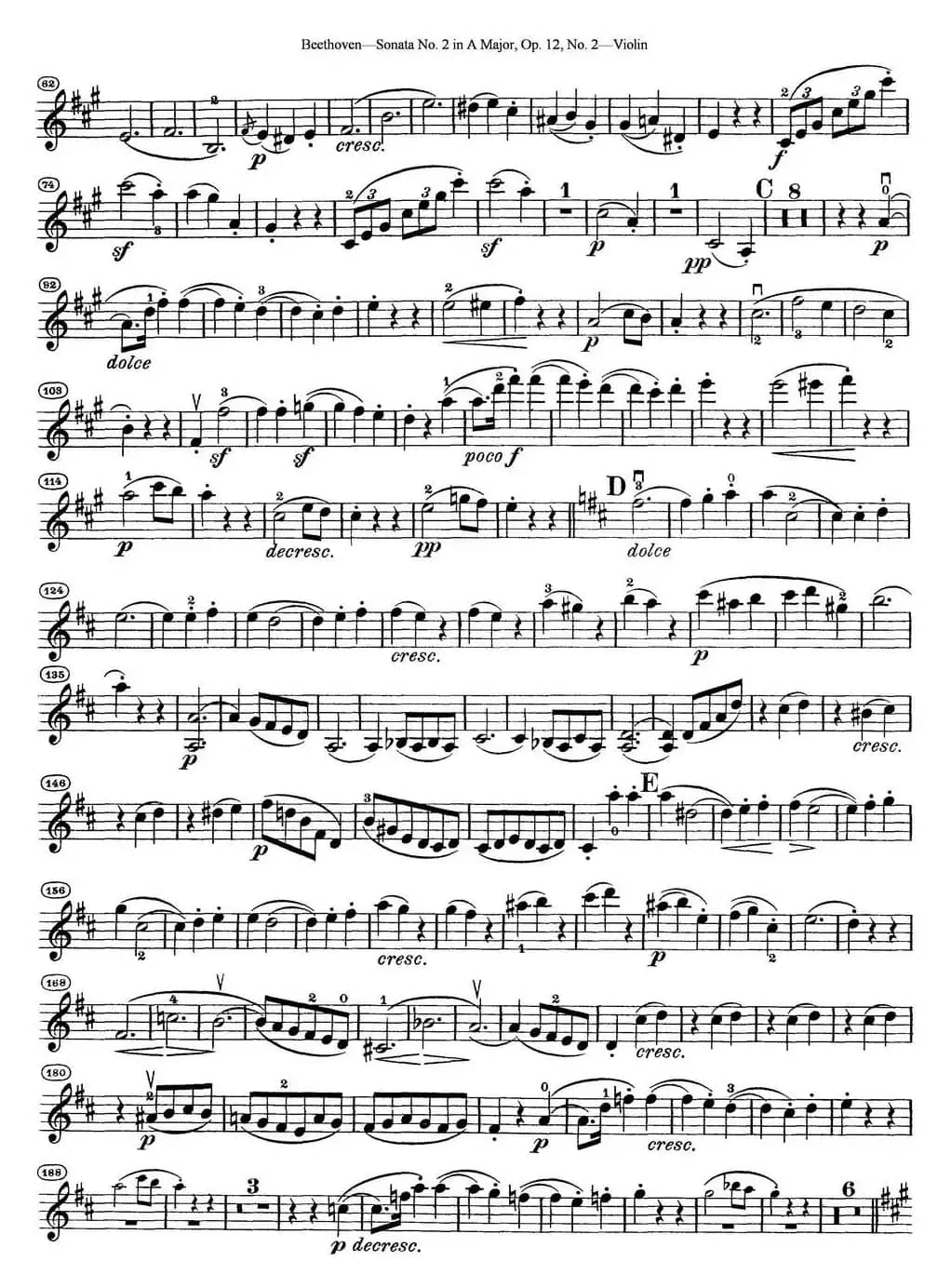 Violin Sonata No.2 in A Major Op.12 No.2