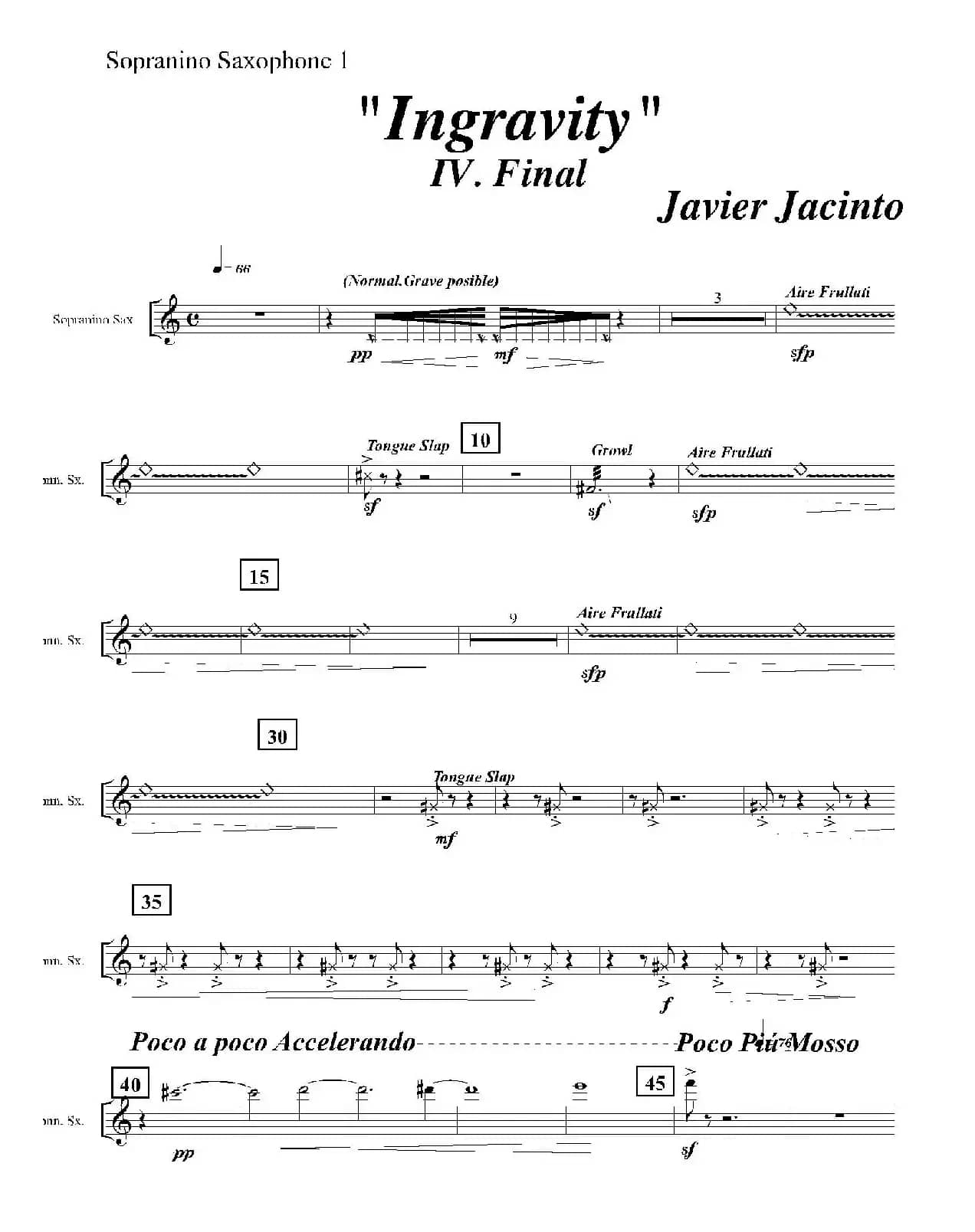 Ingravity（第四乐章）（第一高音萨克斯分谱）