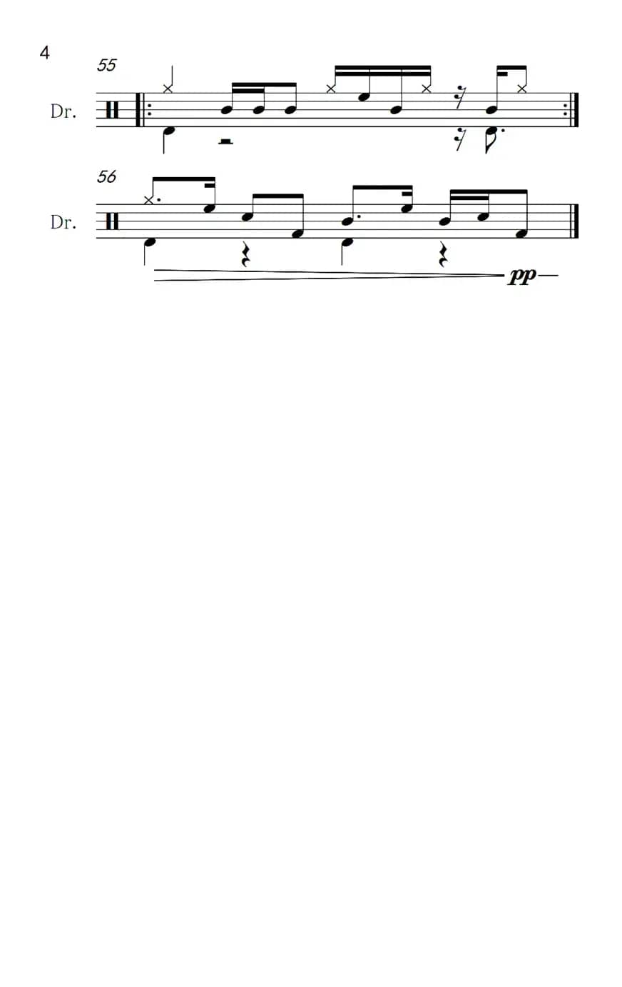 明天会更好（架子鼓谱）