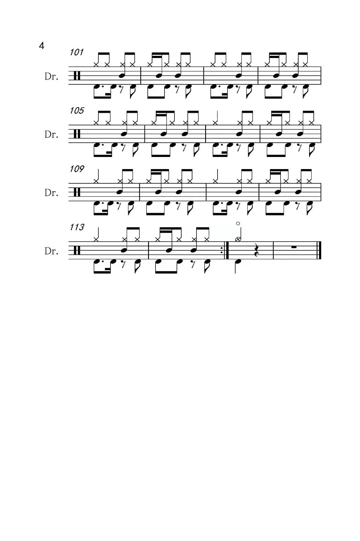 舞娘（架子鼓谱）