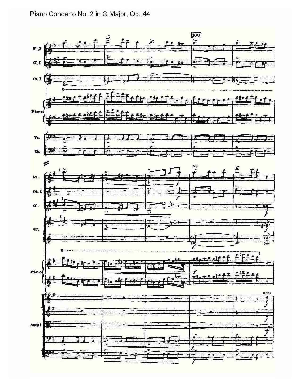 G大调第二钢琴协奏曲, Op.44第三乐章（一）