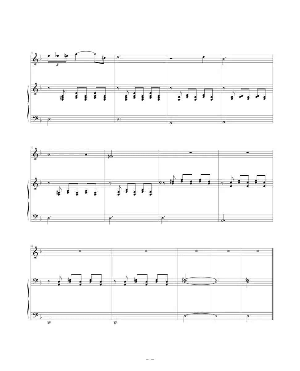 舒伯特小夜曲（钢琴伴奏谱）