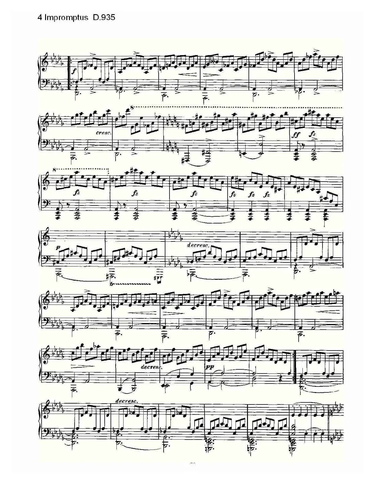 4 Impromptus D.935（4人即兴演奏D.935）