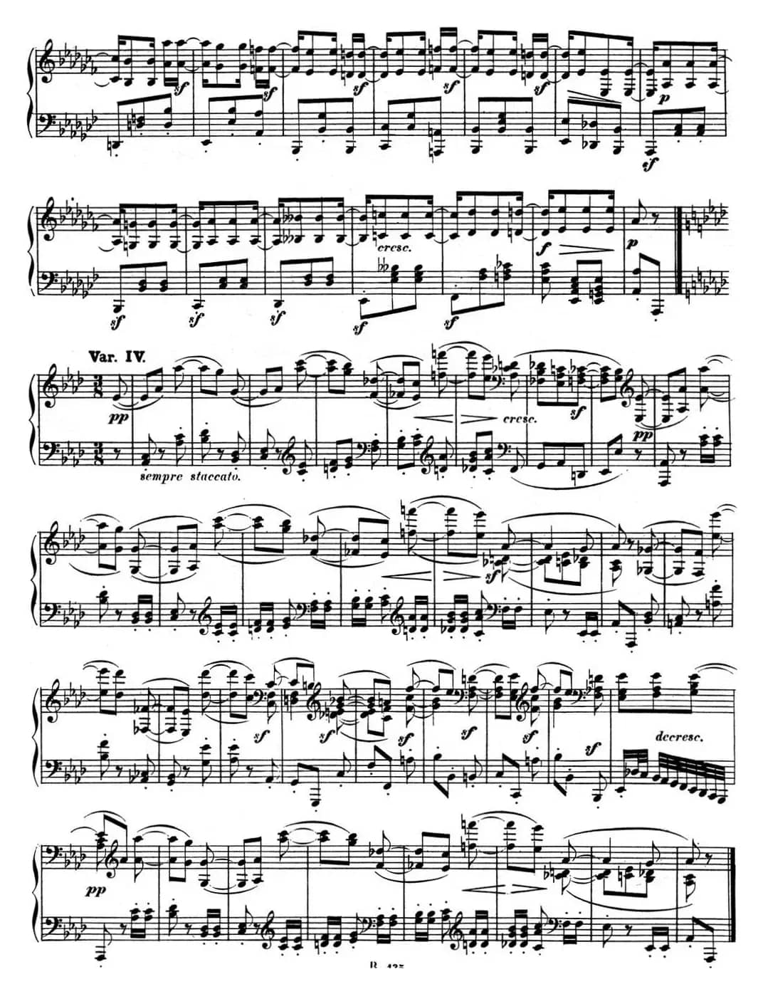 贝多芬钢琴奏鸣曲12 葬礼进行曲 降A大调 Op.26 A-flat major