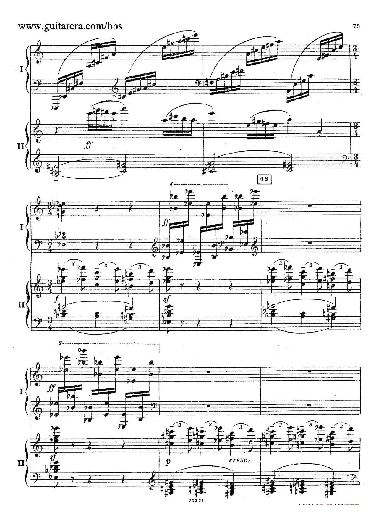 Rhapsody On A Theme Of Paganini Op.43（帕格尼尼主题狂想曲·双钢琴）（P61——87）