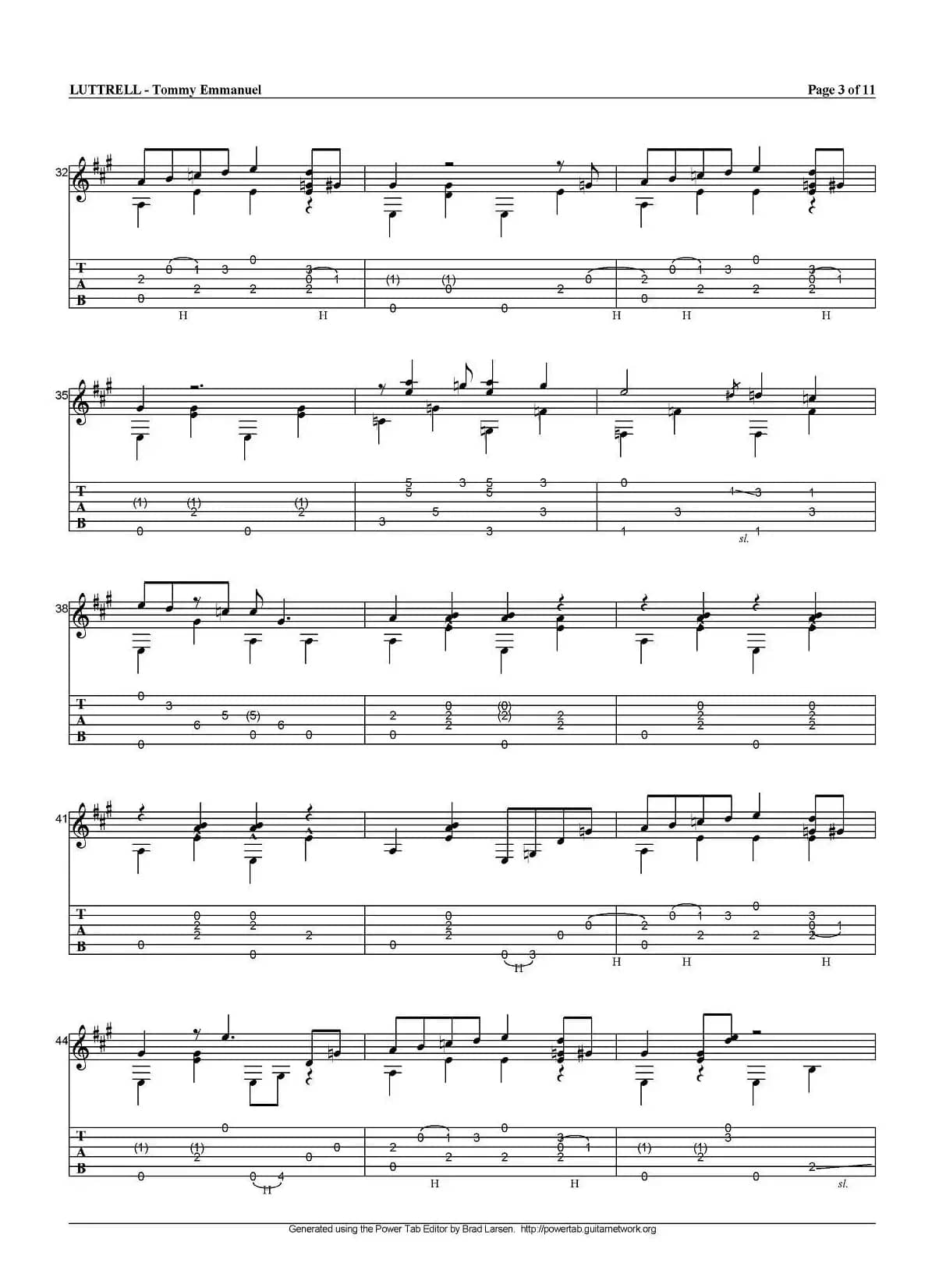 tommy emmanuel：luttrell（指弹吉他）