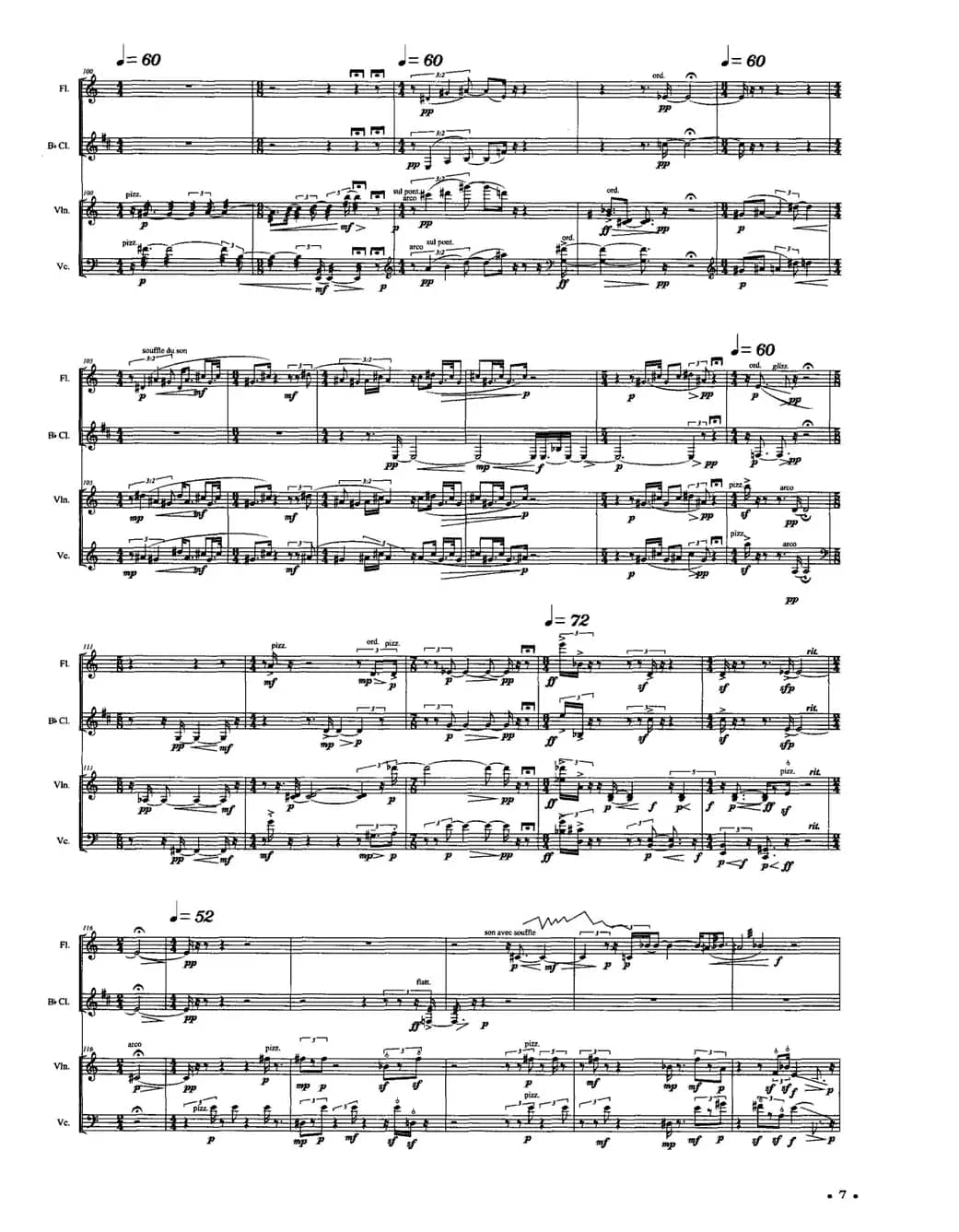 题献Ⅲ（室内乐四重奏）