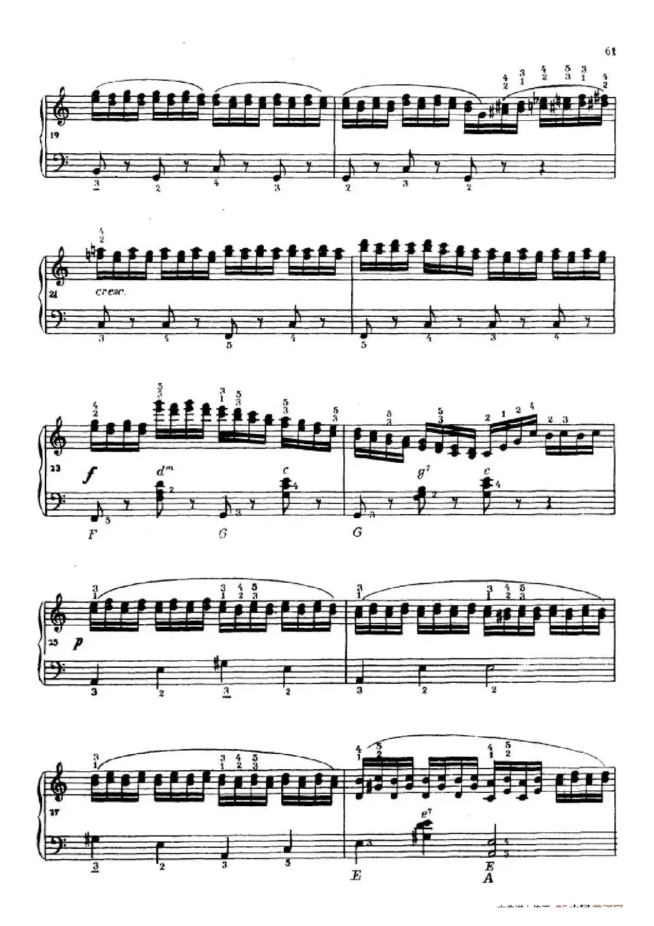 《车尔尼手风琴练习曲集》第Ⅳ册（第12首）