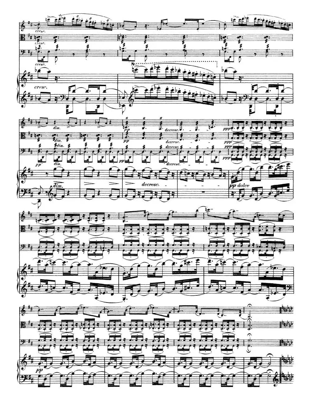 A大调鳟鱼五重奏（P11—20）（弦乐+钢琴）